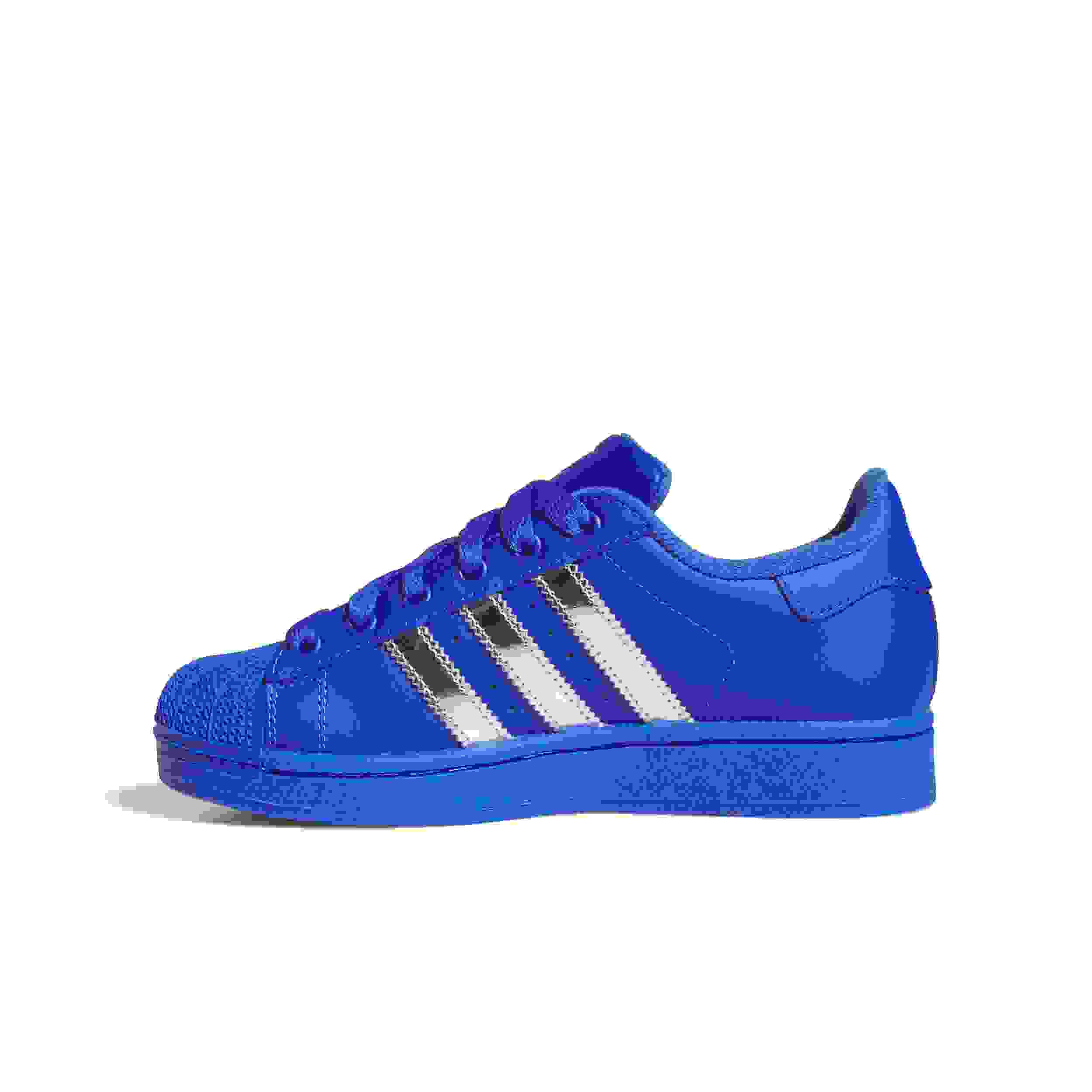 adidas Originals Superstar II Grade School Boys' "Hi-Res Blue/Silver Metallic" Shoe